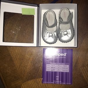 PediPed silver Betty shoes